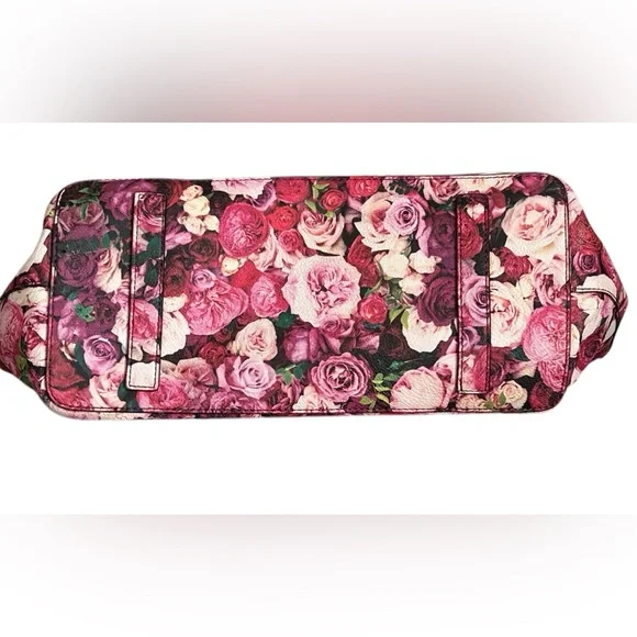 Kate Spade New York Grant Street Grainy Vinyl Juno Tote Bag Roses Floral Large - Picture 9 of 15